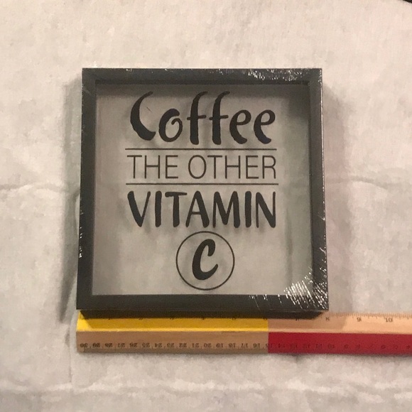 Coffee Vitamin C Decorative Office Table Top/Shelf Plaque - Picture 3 of 10
